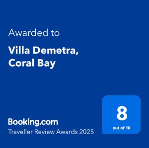 Villa Demetra, Coral Bay