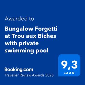 Bungalow Forgetti at Trou aux Biches with private swimming pool