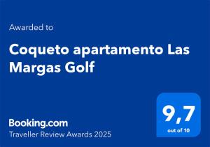 Coqueto apartamento Las Margas Golf