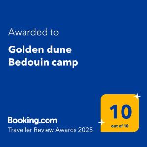 Golden dune Bedouin camp
