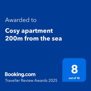 Cosy apartment 200m from the sea