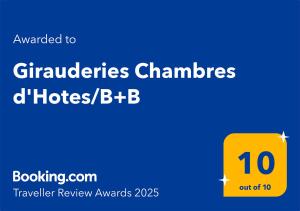 Girauderies Chambres dHotesB+B