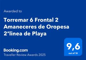 Torremar 6 Frontal 2 Amaneceres de Oropesa 2ªlinea de Playa