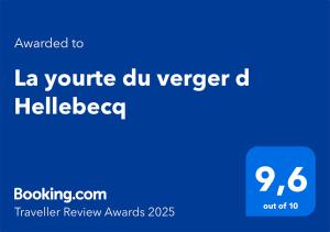 La yourte du verger d Hellebecq