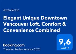 New York Style Loft in Downtown Vancouver-Ideal for World Cup 2026, Sleeps 4