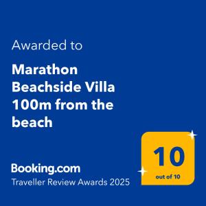 Marathon Beachside Villa 100m from the beach