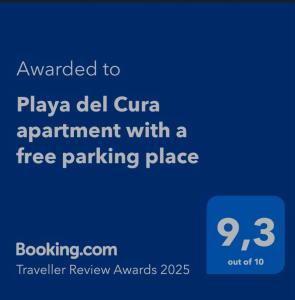 Playa del Cura apartment with a free parking place
