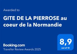Maisons de vacances GITE DE LA PIERROSE au coeur de la Normandie : photos des chambres