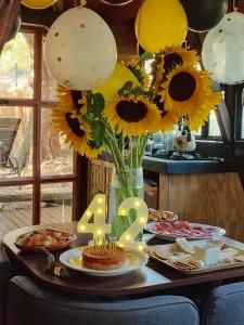 Cabaña de madera privada y romántica