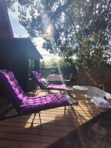 Cabaña de madera privada y romántica