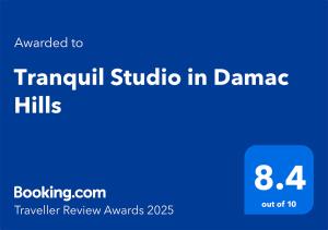 Tranquil Studio in Damac Hills