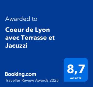Coeur de Lyon avec Terrasse et Jacuzzi
