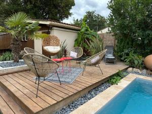 Maisons de vacances chez Marie, petit cocon avec piscine : photos des chambres