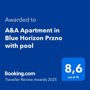 A&A Apartment in Blue Horizon Przno with pool