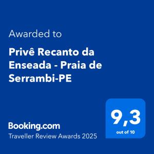 Privê Recanto da Enseada - Praia de Serrambi-PE