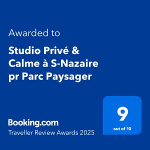 Studio Privé & Calme à S-Nazaire pr Parc Paysager