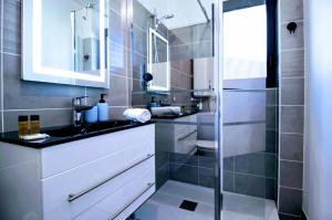 Haut de villa 2P, jardin, clim, prise VL Electrique