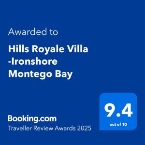 Hills Royale Villa -Ironshore Montego Bay