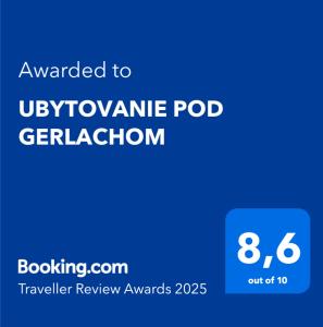 UBYTOVANIE POD GERLACHOM