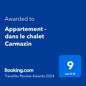 Appartement - dans le chalet Carmazin
