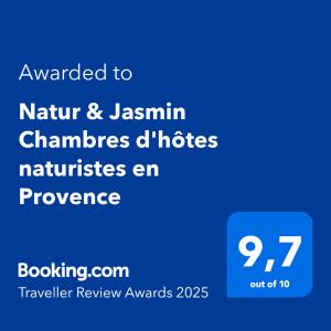 B&B / Chambres d'hotes Natur & Jasmin Chambres d'hotes naturistes en Provence : photos des chambres