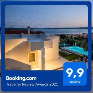 Dalmatina Hill - Sea View Villa with Private Pool, Rooftop Terrace & Free Parking
