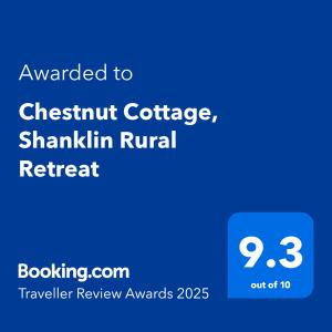 Chestnut Cottage, Shanklin Rural Retreat