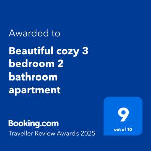 Beautiful cozy 3 bedroom 2 bathroom apartment