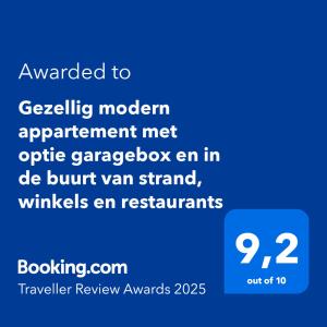 Gezellig modern appartement met optie garagebox en in de buurt van strand, winkels en restaurants