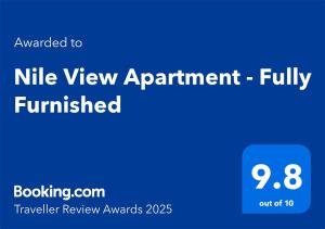 Nile View Apartment - Fully Furnished