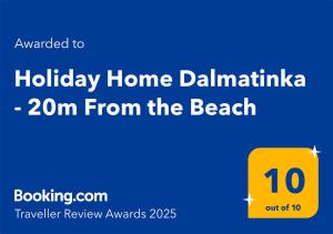 Holiday Home Dalmatinka - 20m From the Beach