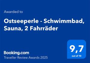 Ostseeperle - Pool, Sauna, 2 Bikes