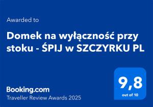 Domek na wyłączność przy stoku - ŚPIJ w SZCZYRKU PL