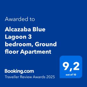 Alcazaba Blue Lagoon 3 bedroom, Ground floor Apartment