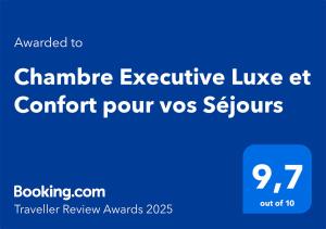 Sejours chez l'habitant Chambre Executive Luxe et Confort pour vos Sejours : Chambre Double ou Lits Jumeaux avec Salle de Bains Privative