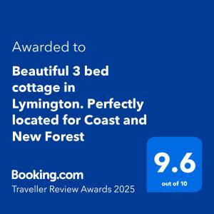 Beautiful 3 bed cottage in Lymington. Perfectly located for Coast and New Forest