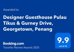Designer Guesthouse Pulau Tikus & Gurney Drive, Georgetown, Penang