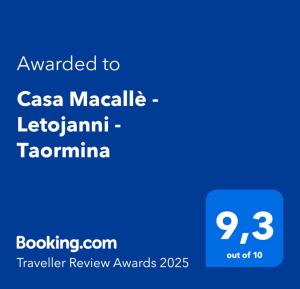 Casa Macallè - Letojanni - Taormina