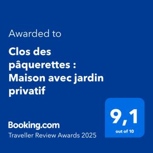 Clos des pâquerettes : Maison avec jardin privatif