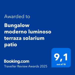 Bungalow moderno luminoso terraza solarium patio - PISCINA COMUNITARIA