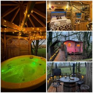 Burtree Country House, Tipis, Treehouse & Lodge & house rooms with hot tubs in a private garden