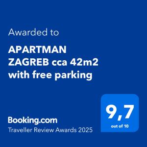 APARTMAN OAZA ZAGREB 42 m2 with Free Parking Self Check-in 