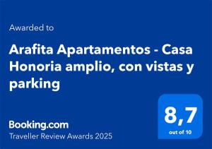 Casa Honoria amplio, con vistas y parking - Arafita Apartamentos