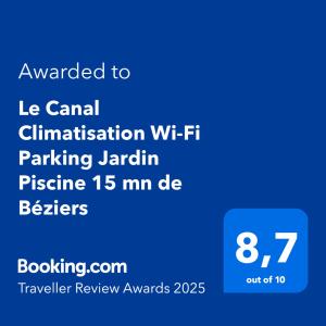 Maisons de vacances Le Canal superbe maison Climatisation Wi-Fi Parking Jardin Piscine 15 mn de Beziers : photos des chambres