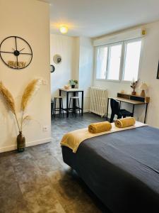 Appartements Le 2 - Grand studio Caen Centre Port de plaisance : photos des chambres