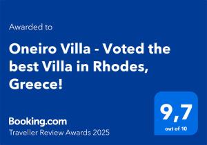 Oneiro Villa - Voted the best Villa in Rhodes, Greece!