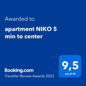 apartment NIKO 5 min to center