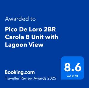 Pico De Loro 2BR Carola B Unit with Lagoon View