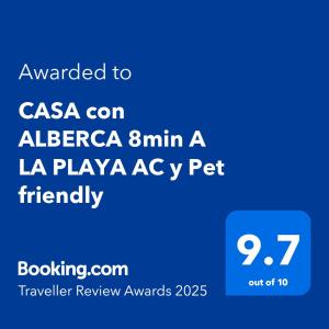 CASA con ALBERCA 8min A LA PLAYA AC y Pet friendly
