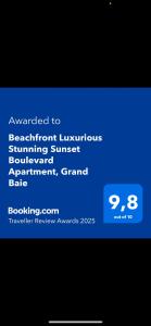Beachfront Luxurious Stunning Sunset Boulevard Apartment, Grand Baie